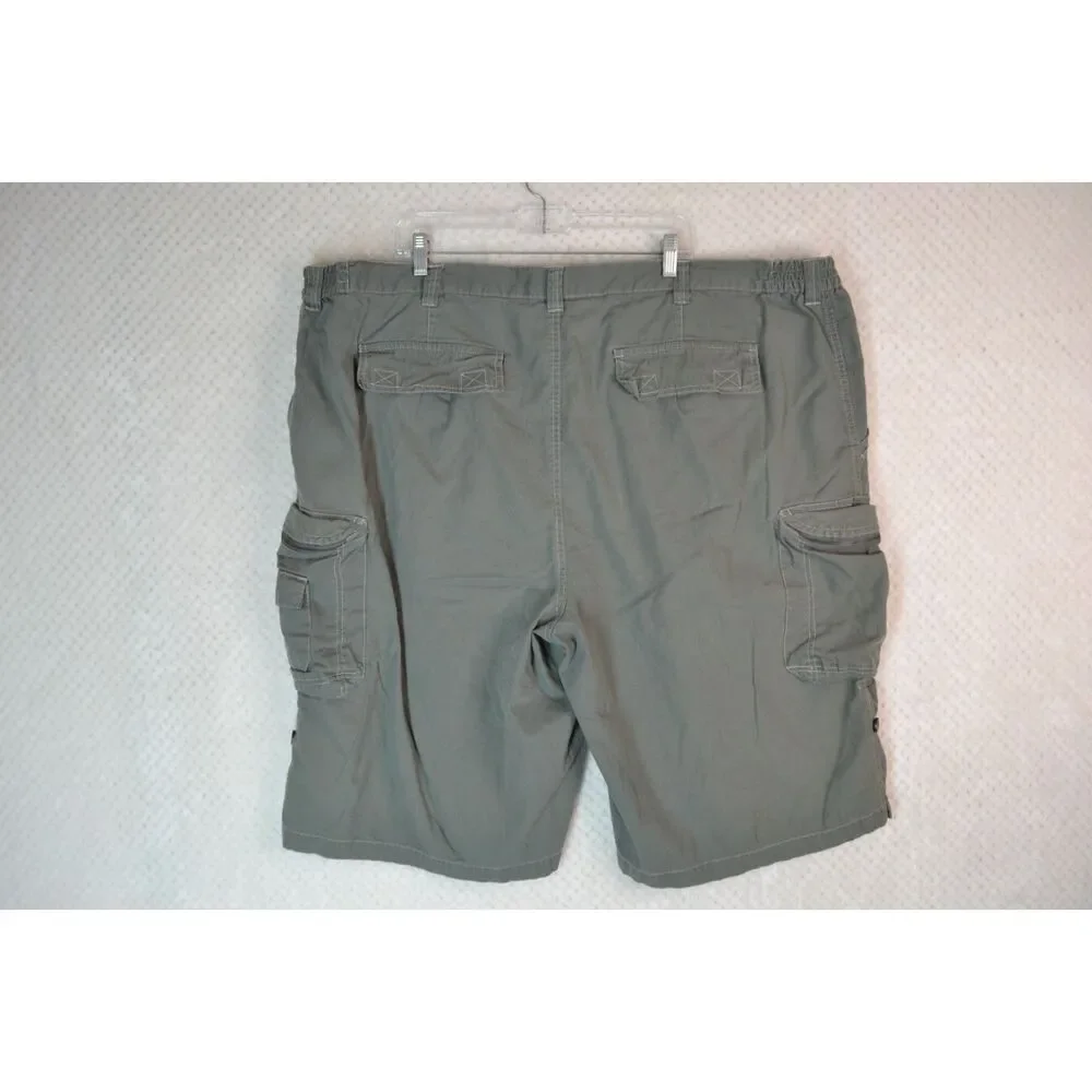 King Size Men's 52 Grey Cargo High Rise 13 inch Shorts